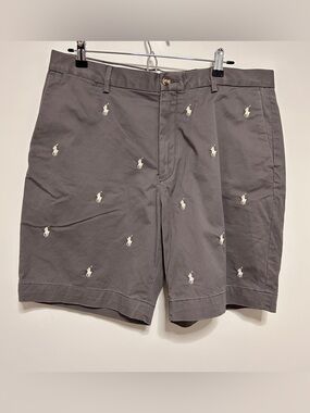 Polo Ralph Lauren Men's "All Over Pony" Classic Fit 8” Shorts - Size 36- Gray